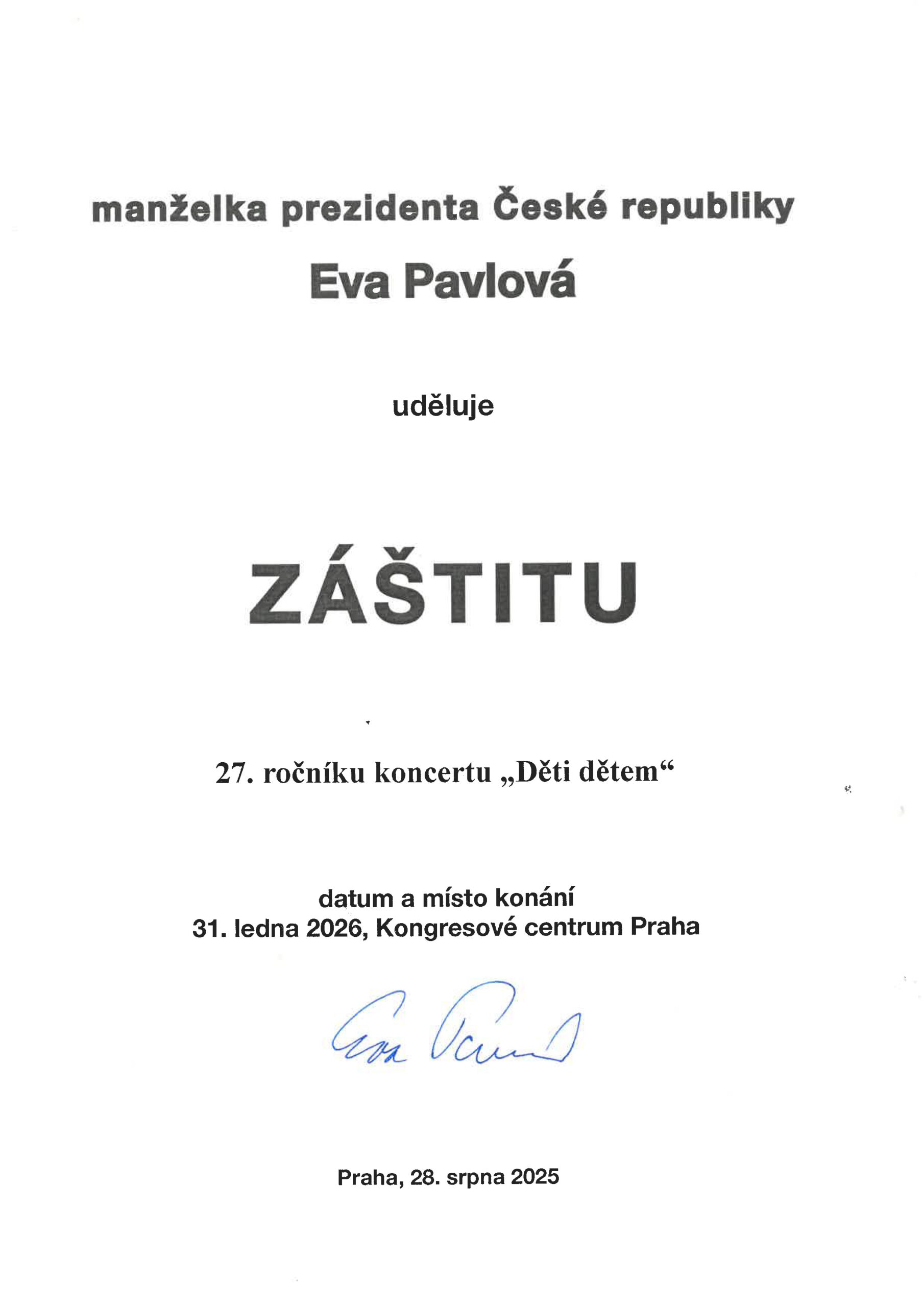Záštita - Eva Pavlová