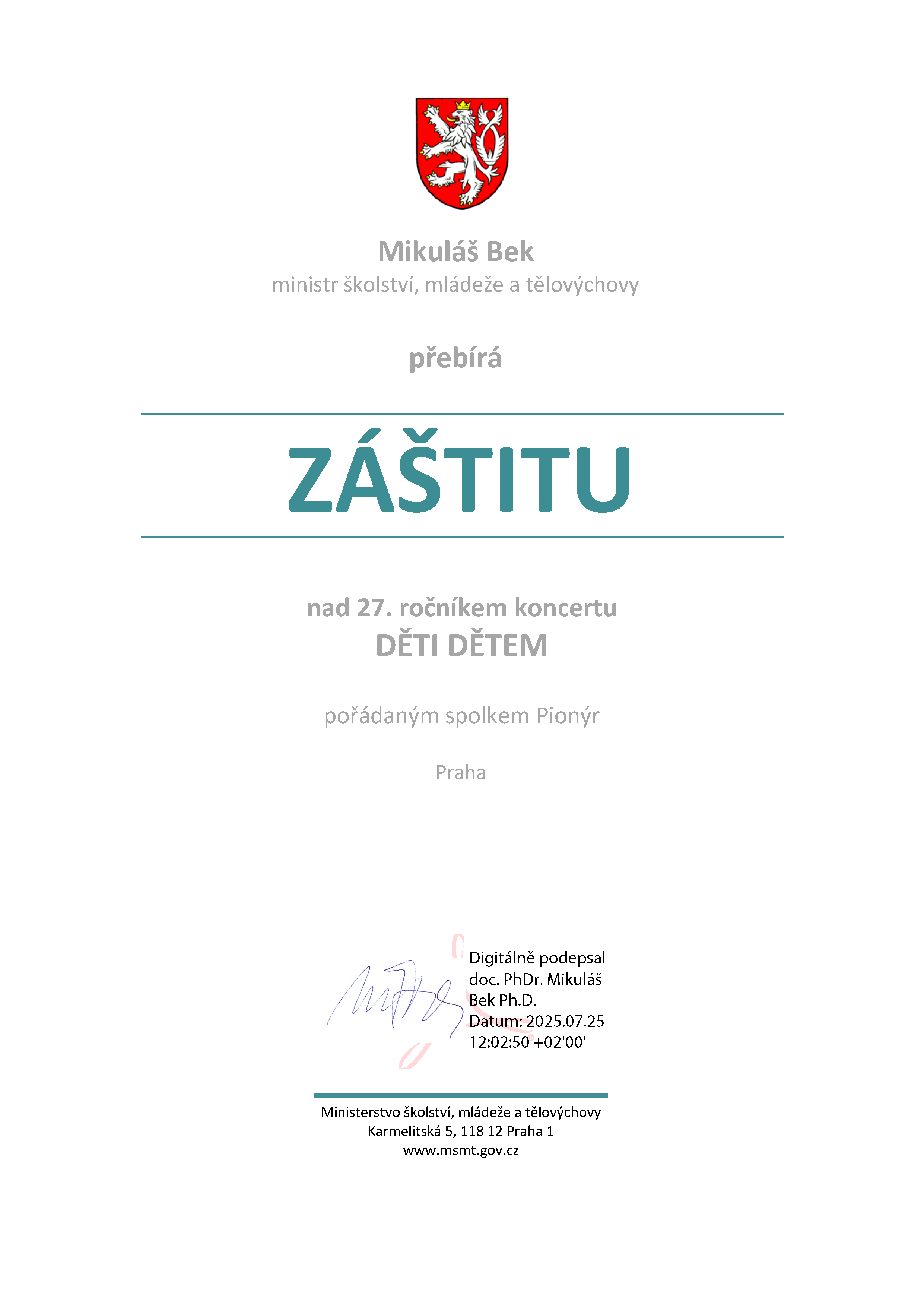 Záštita - Mikuláš Bek